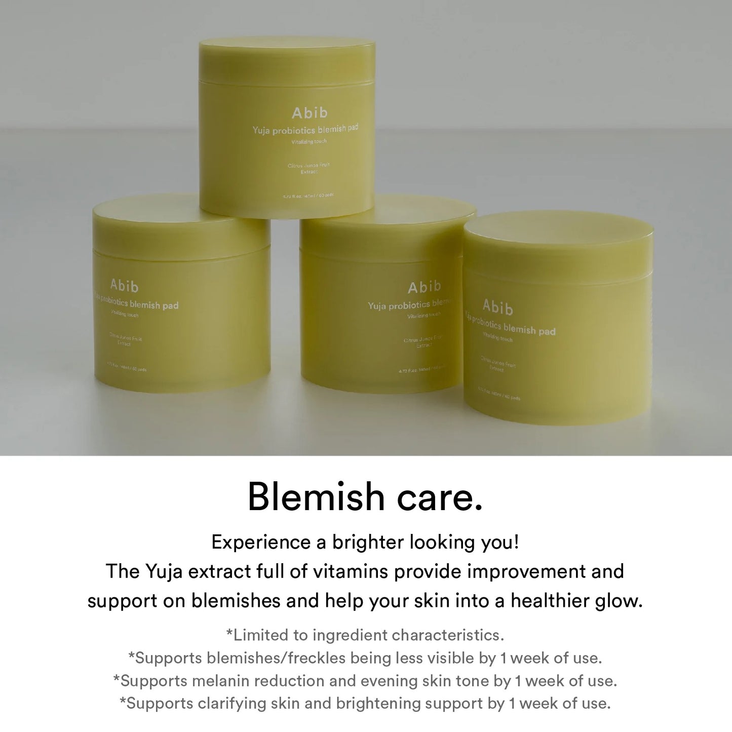 [Abib] Yuja probiotics blemish pad Vitalizing touch - 140ml. 60 pads